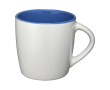 Bedrukte koffiebekers met gekleurde binnenzijde kleur blauw