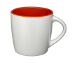 Bedrukte koffiebekers met gekleurde binnenzijde kleur donker oranje