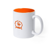 Mok met laserlogo in geschenkdoosje kleur oranje