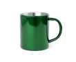 Metalen mok met logo kleur groen