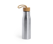 Stijlvolle RVS waterfles met logo kleur zilver