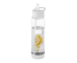 Bedrukte drinkfles met rietje en infuser kleur wit
