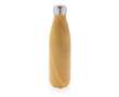 Gepersonaliseerde thermosfles met houtdesign kleur hout