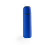 Bedrukte thermoskannen met beker kleur blauw
