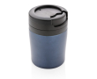 Bedrukte koffiebekers met logo voor espresso kleur donkerblauw