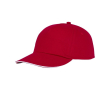 Katoenen pet met logo, 175 g/m2 kleur rood