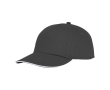 Katoenen pet met logo, 175 g/m2 kleur donkergrijs
