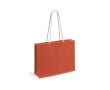 Mooie, jute tas met logo (draagkracht 9kg) kleur oranje