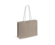 Mooie, jute tas met logo (draagkracht 9kg) kleur naturel
