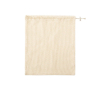 Mesh tas met logo en koordsluiting kleur naturel