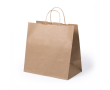 Natuurlijk papieren tas met logo kleur bruin
