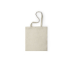 Zachte polyester tas met bedrijfslogo kleur naturel