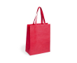Non-woven bedrukte tassen met logo kleur rood