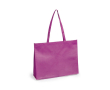 Mooie, non-woven tassen met logo kleur fuchsia