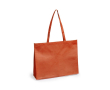 Mooie, non-woven tassen met logo kleur oranje
