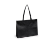 Mooie, non-woven tassen met logo kleur zwart