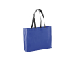 Sterke non-woven bedrukte tassen met logo kleur blauw