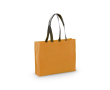 Sterke non-woven bedrukte tassen met logo kleur oranje