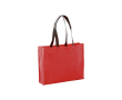 Sterke non-woven bedrukte tassen met logo kleur rood