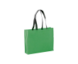Sterke non-woven bedrukte tassen met logo kleur groen