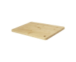 Duurzame bamboe snijplank met logo kleur licht hout