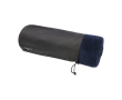 Zachte RPET fleece deken met bedrijfslogo kleur donkerblauw