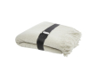 Zachte mohair RPET deken met logo kleur lichtgrijs