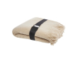 Zachte mohair RPET deken met logo kleur beige