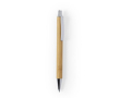 Bamboo balpen met logo (blauwe inkt) kleur naturel