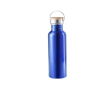 Roestvrij stalen fles met logo (800ml) kleur blauw