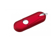 Bedrukte usb stick met rubberen afwerking kleur rood