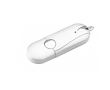 Bedrukte usb stick met rubberen afwerking kleur wit