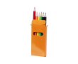 Setje van 6 kleurpotloden met logo kleur oranje