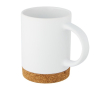 Mok met logo (425ml) met kurken bodem kleur wit