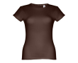 Katoenen T-shirts met logo voor vrouwen in de kleur bruin