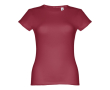 Katoenen T-shirts met logo voor vrouwen in de kleur bordeaux