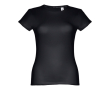 Katoenen T-shirts met logo voor vrouwen in de kleur zwart