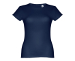 Katoenen T-shirts met logo voor vrouwen in de kleur blauw