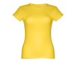 Katoenen T-shirts met logo voor vrouwen in de kleur geel