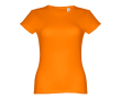 Katoenen T-shirts met logo voor vrouwen in de kleur oranje