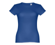 Katoenen T-shirts met logo voor vrouwen in de kleur koningsblauw