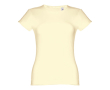 Katoenen T-shirts met logo voor vrouwen in de kleur ivoor