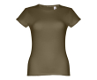 Katoenen T-shirts met logo voor vrouwen in de kleur donkergroen