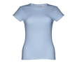 Katoenen T-shirts met logo voor vrouwen in de kleur lichtblauw