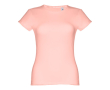Katoenen T-shirts met logo voor vrouwen in de kleur zalm