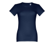 Getailleerde dames shirts met logo in de kleur blauw