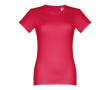 Getailleerde dames shirts met logo in de kleur rood