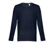 Bedrukt shirt met lange mouwen, 150 g/m2 in de kleur marineblauw