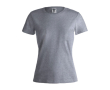 Katoenen dames T-shirt voor reclame in de kleur grijs