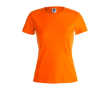 Katoenen dames T-shirt voor reclame in de kleur oranje